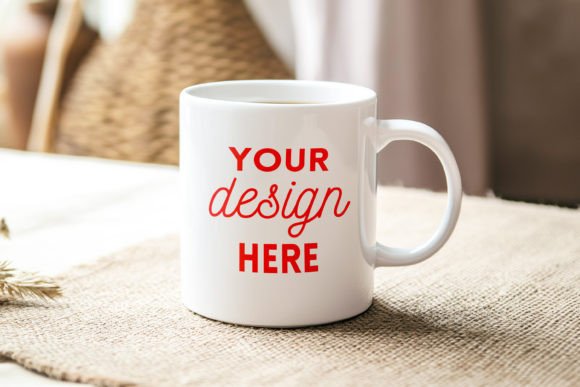 Download White Ceramic Mug Mockup Cozy Home Style - Premium Bundle