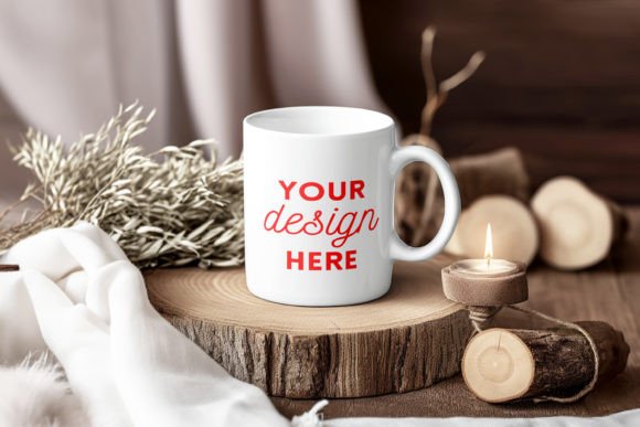 Download White Ceramic Mug Mockup Cozy Home Style - Premium Resources
